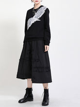 Women Print Round Neck Casual Sweatshirt